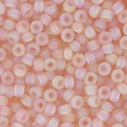 Miyuki rocailles kralen 8/0 - Matted transparent pale pink ab 8-155FR
